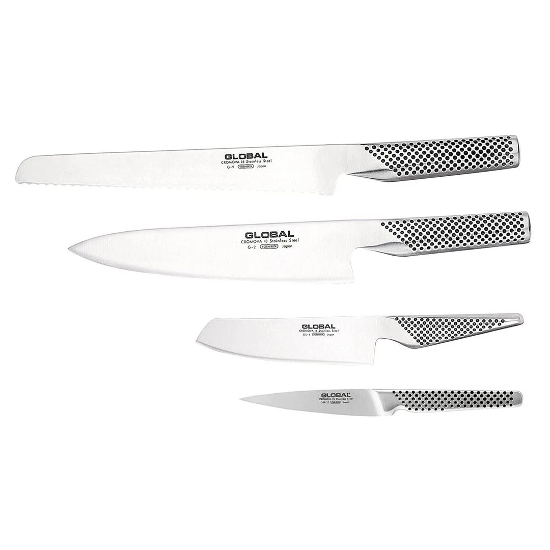 Global Teikoku 5 Piece Stainless Steel Knife Block Set CUTLERY 4 Global Teikoku 5 Piece Stainless Steel Knife Block Set CUTLERY