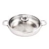 COOKWARE Swiss Diamond Premium Clad Chefpan W/Lid - 12.8" (5.8 Qt.), 12.5, Silver