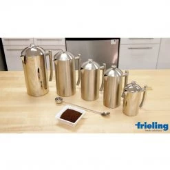 Frieling Double-Walled Stainless-Steel French Press Coffee Maker, Brushed, 17 Ounces COFFEE & TEA