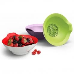 SALE SPECIALS Prepara Market Fresh Colander Set, Berry Red