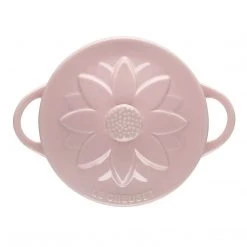 Le Creuset 8 Oz. Mini Round Cocotte With Flower Lid - Chiffon Pink COOKWARE