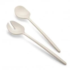 Guzzini Guzzinchesi SALAD SERVERS TIERRA Milk White 0,79x11,02x11,02 Inches. CUTLERY
