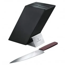 Victorinox Block, Swiss Modern, Cutlery Block Black, Empty, Black