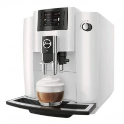 Jura E6 Piano White Super Automatic Coffee Center COFFEE & TEA