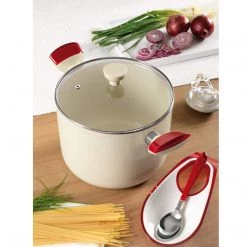 Guzzini Guzzinchesi TWO-TONE LADLE REST Clear Red 1,77x9,45x9,45 Inches. COOKS TOOLS