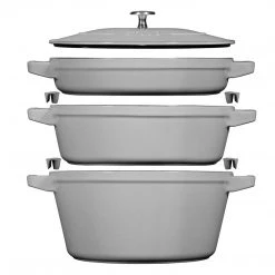 Staub Cast Iron 4-pc Stackable Set - Graphite COOKWARE