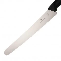 CUTLERY Victorinox Bread, Swiss Classic, 8¾" Curved, Serrated Blade, Black