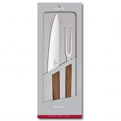 Victorinox Sets, Swiss Modern, 2-Piece Carving Set (8.5" Carving, 6" Carving Fork), Walnut CUTLERY