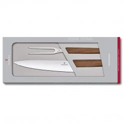 Victorinox Sets, Swiss Modern, 2-Piece Carving Set (8.5" Carving, 6" Carving Fork), Walnut CUTLERY