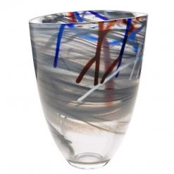 KOSTA BODA CONTRAST VASE GREY