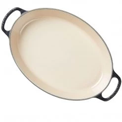 Le Creuset Enamel Cast Iron Signature Oval Baker, 3 Quart, Black