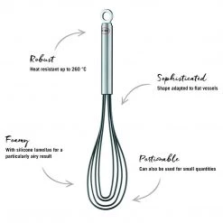 Rosle Rösle Stainless Steel & Silicone Flat Whisk, 4 Wire, 10.6-inch BAKEWARE 15 Rosle Rösle Stainless Steel & Silicone Flat Whisk, 4 Wire, 10.6-inch BAKEWARE