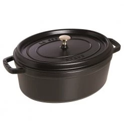 Staub Cast Iron 7-Quart Oval Cocotte - Matte Black