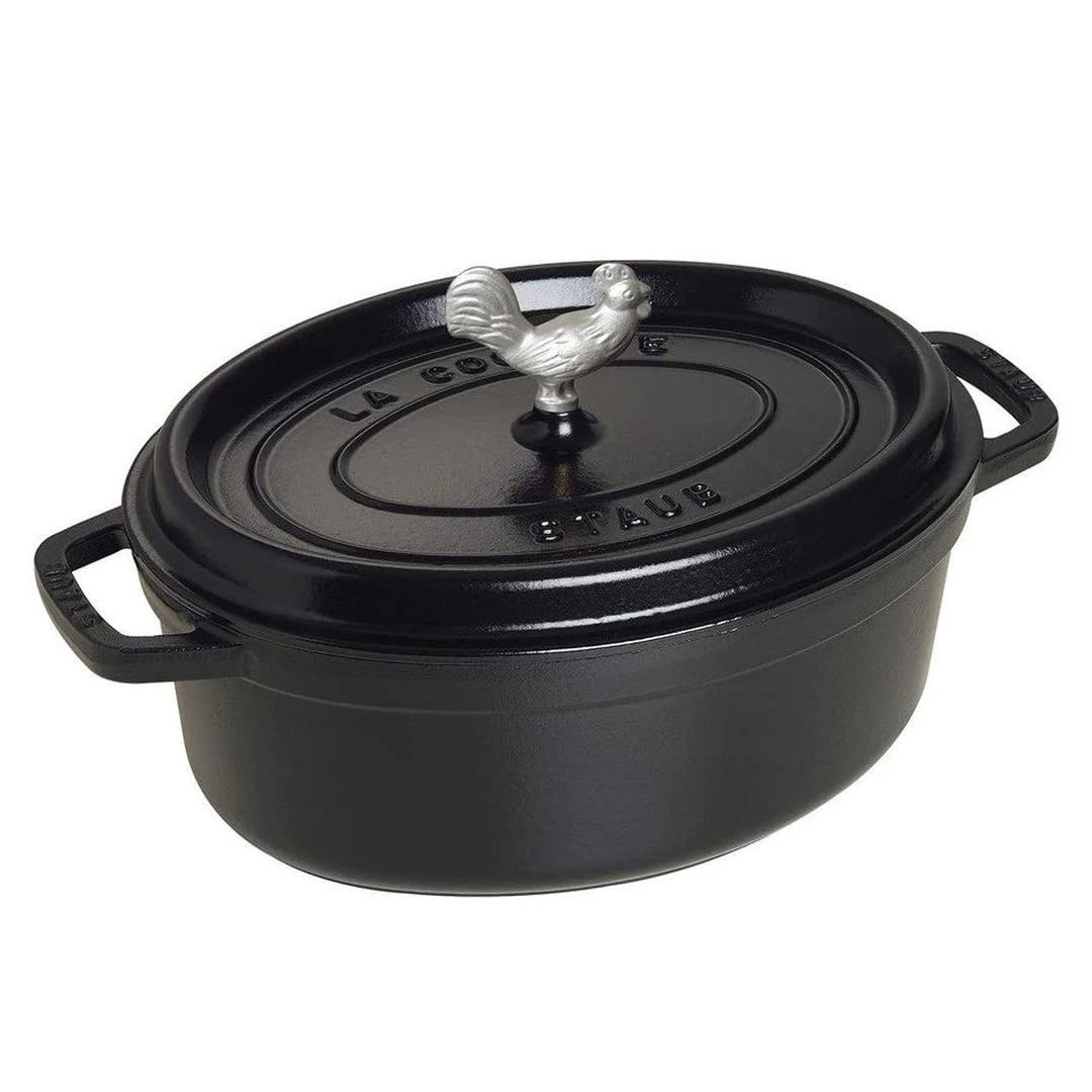 COOKWARE Staub Cast Iron 4.25-qt Coq Au Vin Cocotte - Matte Black, Made In France 3 COOKWARE Staub Cast Iron 4.25-qt Coq Au Vin Cocotte - Matte Black, Made In France