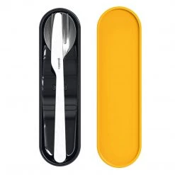 Guzzini Guzzinchesi TRAVEL CUTLERY STORE&GO COL. YELLOW Ochre 0,79x7,48x7,48 Inches.