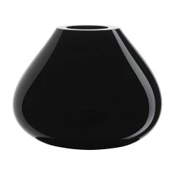 Orrefors Ebon Black Sculpture Vase , 7.5" High X 11.4" Wide
