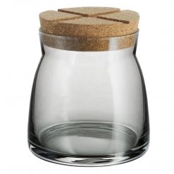 KOSTA BODA BRUK JAR WITH CORK GREY MED HOME