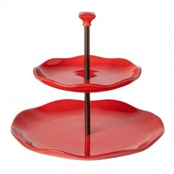 CASAFINA 2STAGE CENTERPIECE 12 In - RED
