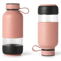 Lekue Bottle To Go Reusable Water Bottle, 20 Ounce, Coral