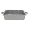 BAKEWARE CASAFINA MED. RECT. RUFFLED BAKER - GRAY