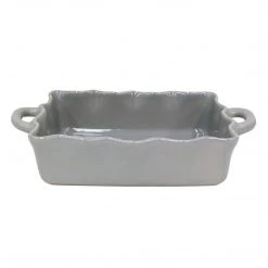 BAKEWARE CASAFINA MED. RECT. RUFFLED BAKER - GRAY