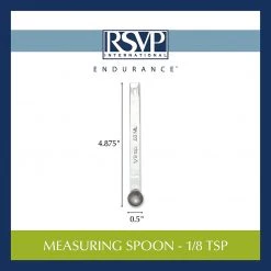 RSVP International Endurance Kitchen Collection Open Stock Measuring Spoon, Stainless Steel, Dishwasher Safe, 1/8-Teaspoon