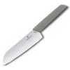 CUTLERY Victorinox Santoku, Swiss Modern, 7" Granton Blade, Olive-Green