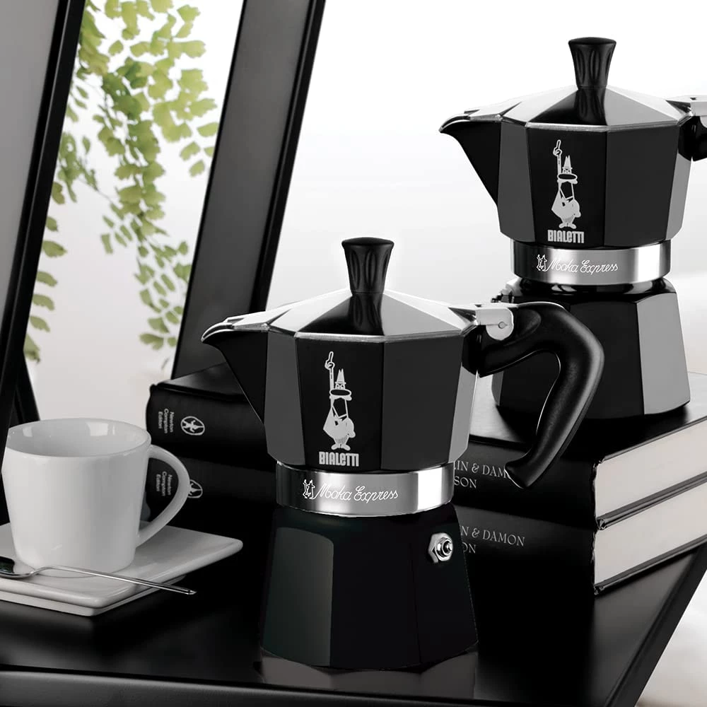 COFFEE & TEA Bialetti 4953 Moka Express Espresso Maker, Black 4 COFFEE & TEA Bialetti 4953 Moka Express Espresso Maker, Black