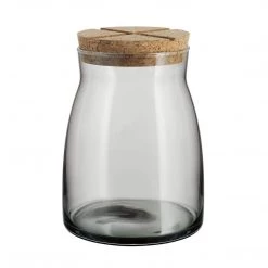 HOME KOSTA BODA BRUK JAR WITH CORK GREY LG