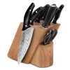 Stratus Culinary 9-Piece Ken Onion SKY Knife Block Set, Brown CUTLERY