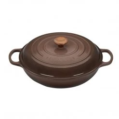 Le Creuset Signature Truffle 5 Quart Covered Brasier With Copper Knob COOKWARE