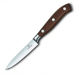 CUTLERY Victorinox Grand Maitre Forged, 4" Kitchen Straight Blade, Wood