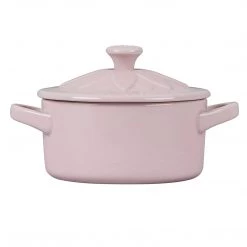Le Creuset 8 Oz. Mini Round Cocotte With Flower Lid - Chiffon Pink COOKWARE
