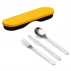 Guzzini Guzzinchesi TRAVEL CUTLERY STORE&GO COL. YELLOW Ochre 0,79x7,48x7,48 Inches.