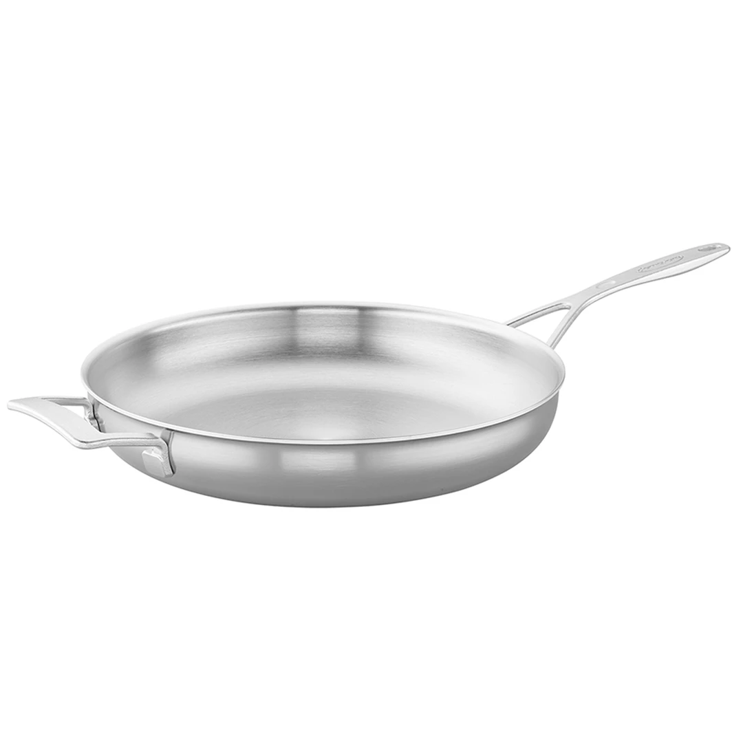 Demeyere Industry 5-Ply 12.5'' Stainless Steel Fry Pan With Helper Handle 3 Demeyere Industry 5-Ply 12.5'' Stainless Steel Fry Pan With Helper Handle