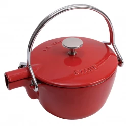 COOKWARE Staub Cast Iron 1-Quart Tea Kettle - Cherry