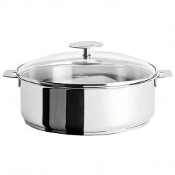 Cristel Casteline Detachable Handle 6-Quart Saute-Pan With Domed Glass Lid COOKWARE
