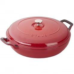 COOKWARE Staub Cast Iron 3.5-Quart Braiser - Cherry