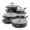 Anolon Advanced Home Hard-Anodized Aluminum 11-Piece Cookware Set (84652, Onyx)