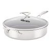 Circulon SteelShield C-Series Tri-Ply Clad Nonstick Stainless Steel Saute Pan With Lid And Helper Handle, 5 Quart, Silver COOKWARE