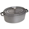 COOKWARE Staub Cast Iron 1-Quart Oval Cocotte - Graphite Grey