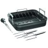Zwilling J.A. Henckels Motion Hard Anodized 16'' X 14'' Aluminum Nonstick Roaster Pan With Rack & Tools COOKWARE
