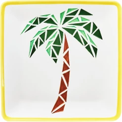 Amici Home Paradise Palm Tree Square Platter