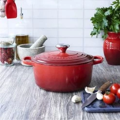 COOKWARE Le Creuset 9 Qt. Signature Round Dutch Oven - Cerise