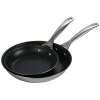 COOKWARE Le Creuset Nonstick Stainless Steel Fry Pans, Set Of 2