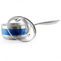 Chantal 1 Qt. Saucepan W/ Glass Lid & Blue Cove Band COOKWARE