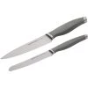 Rachael Ray Cutlery Japanese Stainless Steel Knives Set With Sheaths, 6-Inch Utility Knife And 5-Inch Serrated Utility Knife, Gray