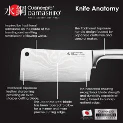 Cuisine::pro Damashiro Cleaver 17Cm CUTLERY