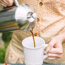 Frieling Double-Walled Stainless-Steel French Press Coffee Maker, Brushed, 17 Ounces COFFEE & TEA