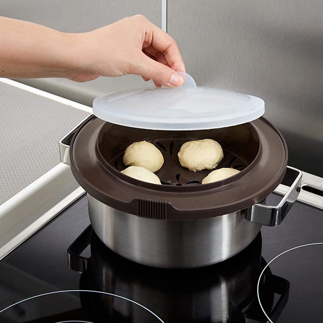 Lekue Steamed Bread Bun Cooker. Microperforated Steamer For Creating Steam Buns, Brown 8 Lekue Steamed Bread Bun Cooker. Microperforated Steamer For Creating Steam Buns, Brown